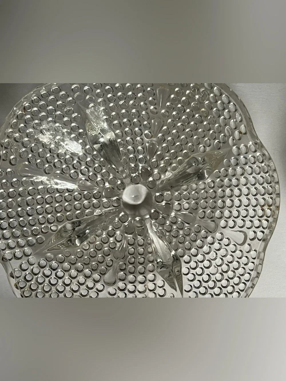 Set of 2 Vintage Clear  Hazlett Atlas Hobnail Glass Candy Bowls, 1960’s.